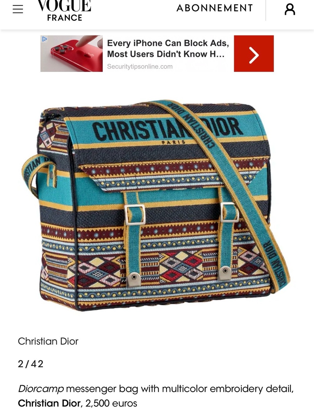 Christian Dior Diorcamp Embroidered Messenger Bag - Picture 12 of 12